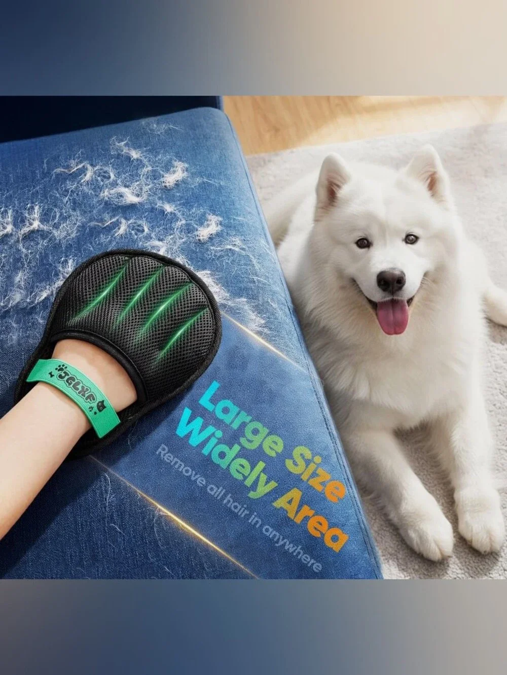Upgraded Pet Hair Removal Electrostatic Glove for Dogs 🐶 & Cats 😺,